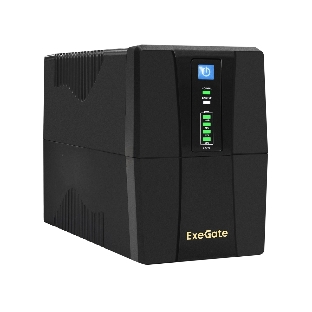 Источник бесперебойного питания ExeGate Power Back BNB-650.LED.AVR.4C13 (650VA/360W, LED, AVR, 4*C13, батарея 12V 7.2Ah, Black)