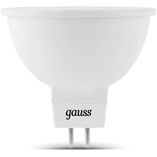 Лампа светодиодная Gauss 101505307 7Вт цок.:GU5.3 рефлек. 150B св.свеч.бел.хол. MR16 (упак.:10шт)