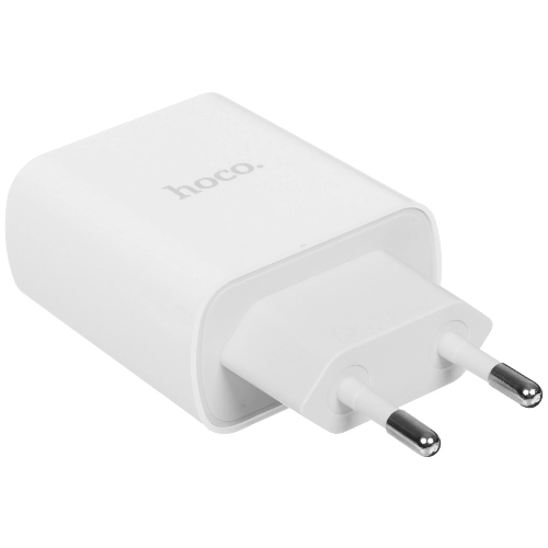 Блок питания (сетевой адаптер) HOCO C80A Rapido PD+QC3.0, 20W два порта (1хUSB-A, 1хType-C), белый