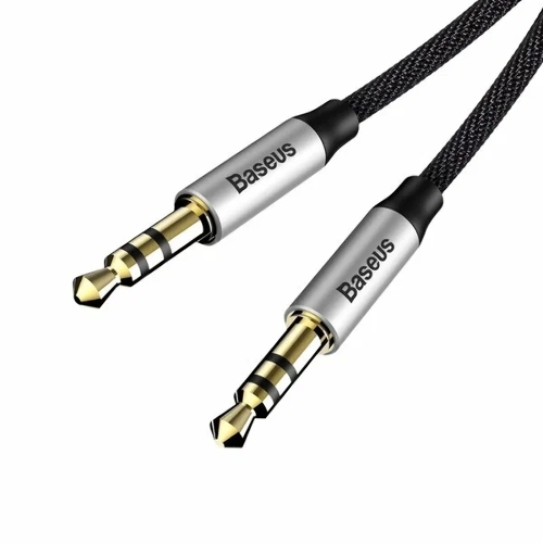 Кабель Baseus CAM30-CS1 Yiven Audio Cable M30 AUX 3.5мм (M) to AUX 3.5мм (M) 1.5m Silver+Black