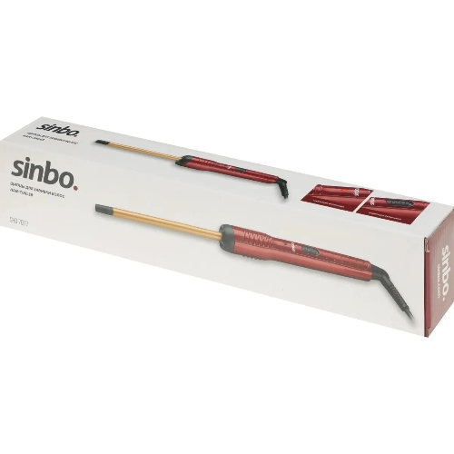 Щипцы для завивки волос Sinbo SHD 7077 красный/золотистый, 10 мм, 200 °C, 1 режим