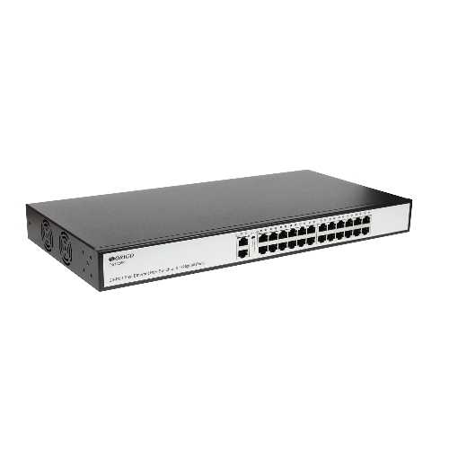 Коммутатор неуправляемый PoE ORIGO OS1226P/285W/A1A 24x100Base-TX PoE+, 2x1000Base-T, PoE-бюджет 285 Вт, корпус металл