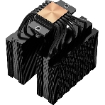 Кулер для процессора PCCooler RT620 Digital BK (250W, 4-pin PWM, LED temp., 157mm, 6x6mm, 2x120мм, 73.32CFM, 34.9dBA, 2200RPM, S: 1851/1700/1200/115X, AM5/AM4, черный)