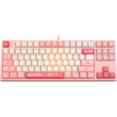 Клавиатура проводная A4Tech Bloody S87 Energy (S87 USB ENERGY PINK) USB розовый
