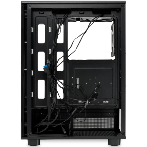 Компьютерный корпус HSPD F510, Panoramic Mid Tower, черный, TG, 0.5 SPCC, 3x120мм ARGb ATX, mATX, mITX 180/280/160мм 1x2.5