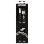 КабельQumo Type-С кабель, 1м, USB 3.0, 5В, 3А, 15Вт, металлическая оплетка, металлический коннектор, серебряный