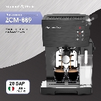 Кофеварка рожковая Zigmund & Shtain ZCM-889 черный, исп. кофе - молотый, 1.4 л, 1500 Вт. 20 бар