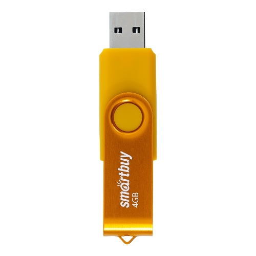Флешка USB Smartbuy Twist Yellow (SB004 Gb2TWY), 4 Gb, USB 2.0, R/W 10/7, желтый