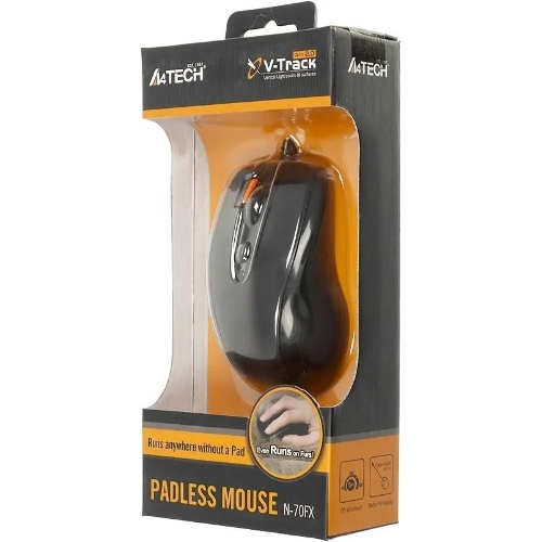 Мышь проводная A4Tech N-70FX черный, 1600 dpi, USB, кнопки - 7