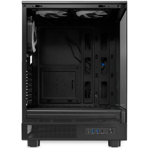 Компьютерный корпус HSPD F510, Panoramic Mid Tower, черный, TG, 0.5 SPCC, 3x120мм ARGb ATX, mATX, mITX 180/280/160мм 1x2.5