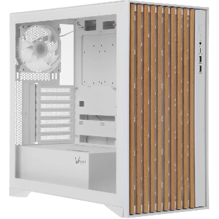 Корпус Formula V Line TimberLine T0 White, ATX, wood+plastic front, TYPE-C*1, USB3.0*2, FRONT 3x120мм FRGB, REAR 1x120мм FRGB