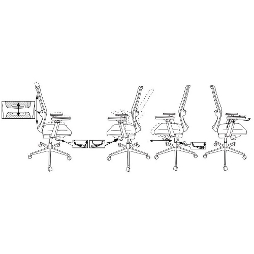 Кресло Бюрократ MC-915 TW-01 38-418 черный, сетка