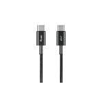 Кабель OLMIO SIMPLE, Type-C - Type-C, 60W 3A, 1.2м, тканевая оплетка, черный