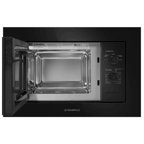 Микроволновая печь встраиваемая Maunfeld MBMO.20.1PGb2 черный, 20 л, 1250 Вт, переключатели - поворотный механизм
