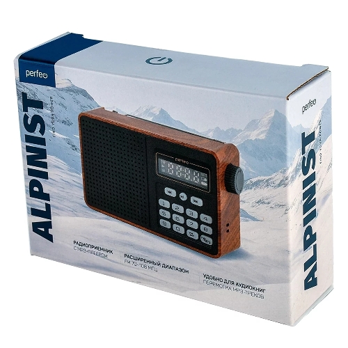 Радиоприемник PERFEO (PF_D0573) ALPINIST, коричневый