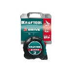 Рулетка KRAFTOOL X-Drive 3м/19мм с ударостойким обрезиненным корпусом