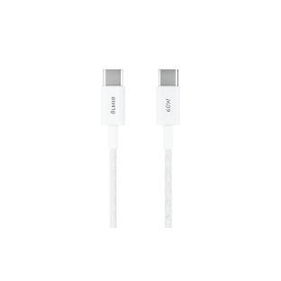 Кабель OLMIO SIMPLE, Type-C - Type-C, 60W 3A, 1.2м, тканевая оплетка, белый