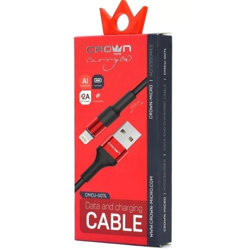Кабель Crown USB - Lightning CMCU-007L red