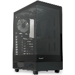Компьютерный корпус HSPD F510, Panoramic Mid Tower, черный, TG, 0.5 SPCC, 3x120мм ARGb ATX, mATX, mITX 180/280/160мм 1x2.5