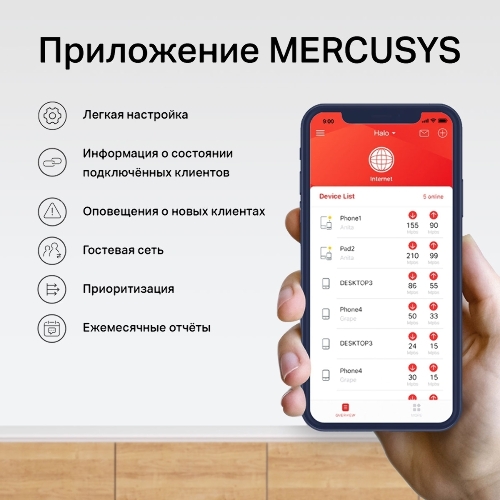 Система MESH AC1200 Whole Home Mesh Wi-Fi System, 2 Internal Antennas, 2 Gb ports (WAN/LAN)