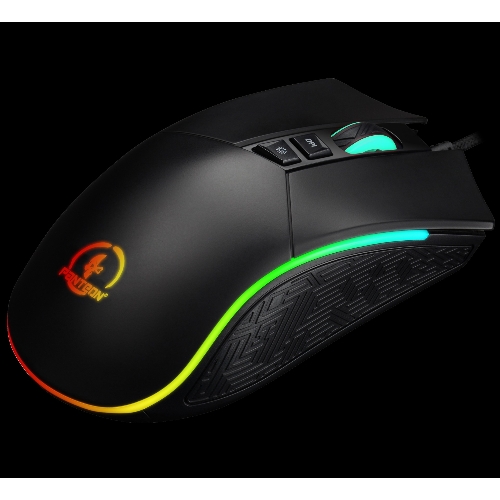 Мышь проводная Jet.A Panteon PS80 черный, 5000 dpi, USB, кнопки - 9