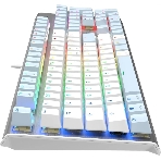 Клавиатура проводная A4Tech Fstyler FS100 Neon, USB, синий/белый
