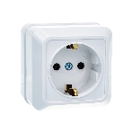 Розетка 1-м BOLLETO с заземл. накл. 7028 белый ASD/IN HOME 4680005959792