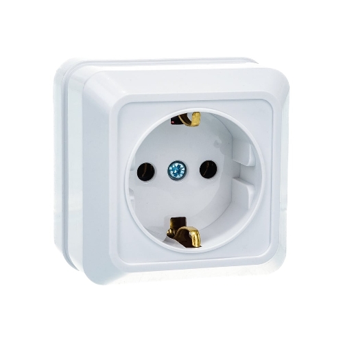 Розетка 1-м BOLLETO с заземл. накл. 7028 белый ASD/IN HOME 4680005959792