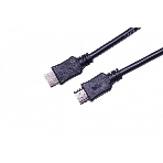 Кабель HDMI C-HM-HM-1.8M Wize, 1.8 м, v.2.0, 19M/19M, позол.разъемы, экран, черный, пакет