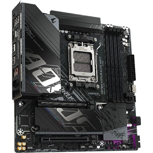 Материнская плата Gigabyte X870M AORUS ELITE WIFI7, AM5, AMD X870, 4xDDR5, 4xSATA, 4xM.2, 1xPCIe 5.0 x16, 1xPCIe 4.0 x4, 1xPCIe 3.0 x2, 1xHDMI, 2xUSB Type-C, 1x2.5Gb LAN, Wi-Fi 7, Bluetooth 5.4, 2xUSB-C USB4, 2xUSB-A 10Gbps, 4xUSB-A 5Gbps, 4xUSB-A 2.0, S/PDIF, 2x3.5 мм, 7.1, mATX