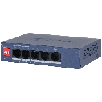 Коммутатор Dahua DH-CS4005-4GT-36 4-портовый гигабитный PoE с функцией облачного управления, 4xRJ45 1Gb, 1xRJ45 1Gb uplink, суммарно 40Вт