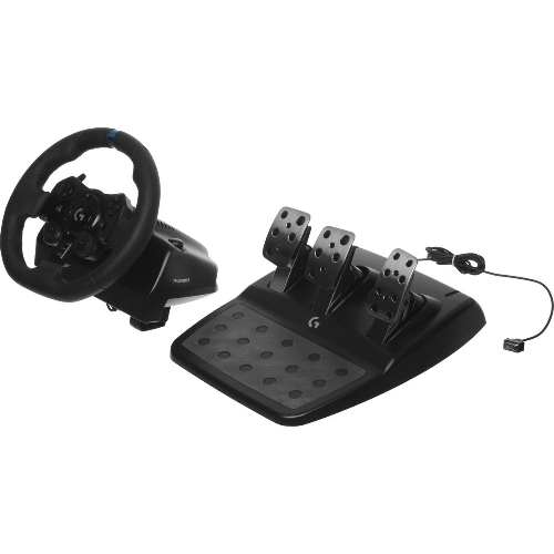 Руль Logitech G923 10кноп. (с педалями) черный