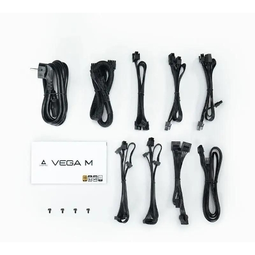 Блок питания Chieftec Vega M PPG-1000-C (ATX 3.1, 1000W, 80 PLUS GOLD, Active PFC, 135mm fan, Gen5 PCIe, Full Cable Management) Retail