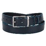 Ремень мужской Piquadro Blue Square CU2619B2/NBLU2, черный/темно-синий, натур.кожа
