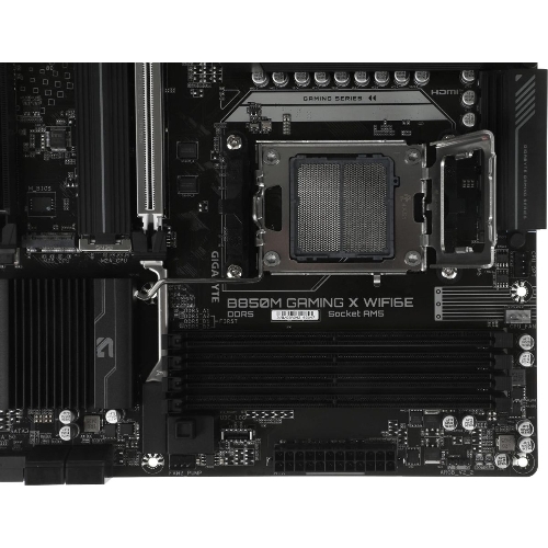Материнская плата Gigabyte B850M GAMING X WIFI6E/WF6E, Socket AM5, AMD B850, 4xDDR5, 4xSATA, 2xM.2, 1xPCI-E 5.0 x16, 1xPCI-E 3.0 x4, 1xHDMI, 2xDP, 1x 2.5Gb LAN, 1xUSB-C 3.2 Gen 2, 1xUSB-A 3.2 Gen 2, 2xUSB-A 3.2 Gen 1, 4xUSB-A 2.0, 3x3.5 мм, 7.1, Micro-ATX