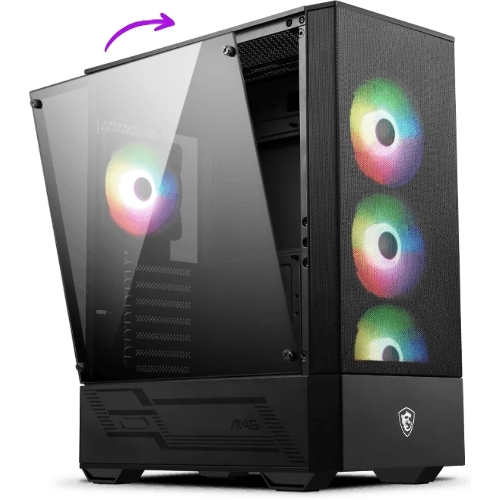 Компьютерный корпус MSI MAG FORGE 112R 2xUSB 3.0, 4x120мм ARGb Fan, ARGb Control Board, Tempered Glass Window, Brown Box (949679)