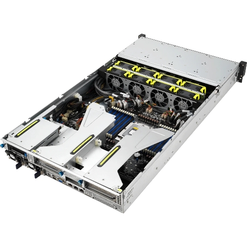 Серверная платформа ASUS RS521A-E12-RS24U, 2U, 1 x SP5 LGA 6096 360W, 24 x DDR5 6400/4800*, 24x 3.5'' NVMe hsb + 2x 2.5'' SATA, 2x M.2 22110, up to 1 PCIe Gen5 x8 LP + 1 OCP3.0, 2 x 1GbE RJ-45 LAN Intel i350-AM2, 1+1 2000W