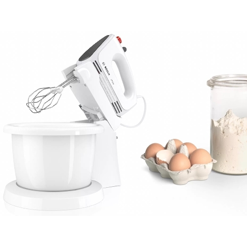 Миксер Bosch MFQ2600G белый, ручной, 375 Вт, 3 л, 4 скорости