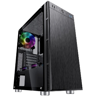 Компьютерный корпус Accord 3407 черный без БП ATX 2xUSB 2.0 2xUSB 3.0 audio bott PSU