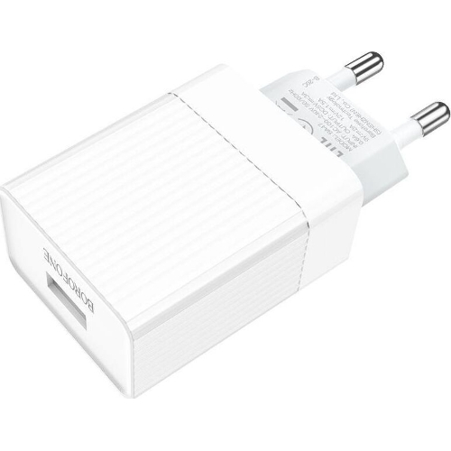 Сетевое зарядное устройство BOROFONE (6931474728296) BA47A Mighty 1USB QC3.0 белый