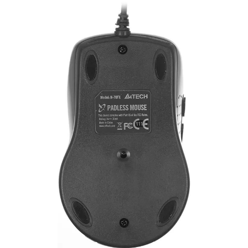 Мышь проводная A4Tech N-70FX черный, 1600 dpi, USB, кнопки - 7