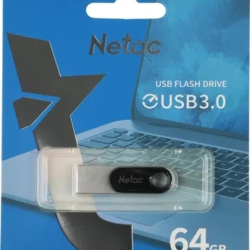 Флешка USB Netac U278 (NT03U278N-128G-32PN), 128Gb, USB 3.0, R/W 110/45, серебристый/черный