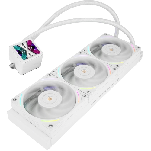Система жидкостного охлаждения Thermalright Frozen Vision 360 V2 (360мм, LED, White, ARGB/Fans: 3x120мм, 69CFM, 27dBA, 2150RPM/Pump height 60мм, 23dBA, 3000RPM, Rad thickness 27мм/S: 1700, 1200, 1851, 115X, 2011, 2066, AM5, AM4)