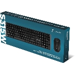 Комплект клавиатура+мышь Oklick S315W беспроводной, USB, 1600 DPI, чёрный