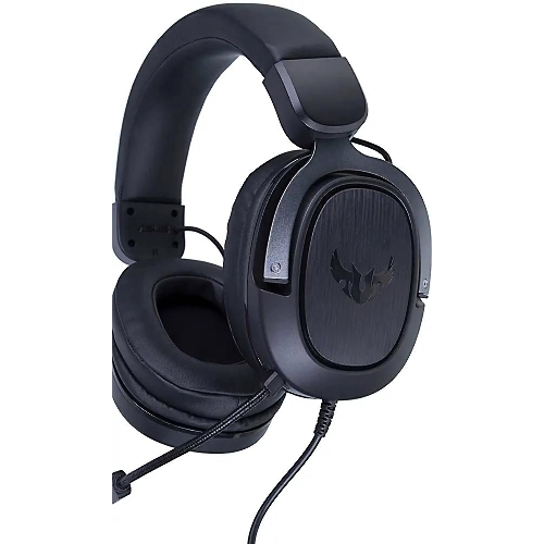Гарнитура ASUS TUF Gaming H3 чёрный/серый, проводная, mini jack 3.5 мм, регулятор громкости, отключаемый микрофон