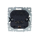 Розетка 1-местная IEK BRITE РЮш10-1-БрКр 16А, с USB A+A 2.1А, с заземлением с защитными шторками, бежевый
