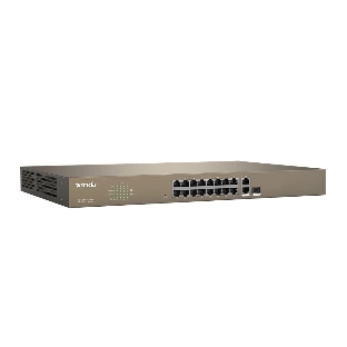 Коммутатор управляемый PoE Tenda F1218P-16-250W, 18 портов, 16х100 Мбит/с, 2x1 Гбит/с, SFP 1x1 Гбит/с