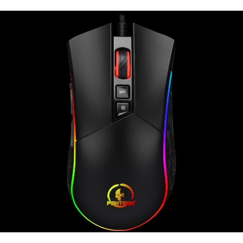 Мышь проводная Jet.A Panteon PS80 черный, 5000 dpi, USB, кнопки - 9