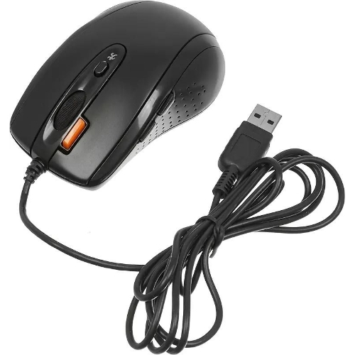 Мышь проводная A4Tech N-70FX черный, 1600 dpi, USB, кнопки - 7