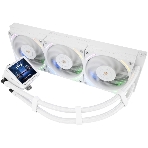 Система жидкостного охлаждения Thermalright Frozen Vision 360 V2 (360мм, LED, White, ARGB/Fans: 3x120мм, 69CFM, 27dBA, 2150RPM/Pump height 60мм, 23dBA, 3000RPM, Rad thickness 27мм/S: 1700, 1200, 1851, 115X, 2011, 2066, AM5, AM4)
